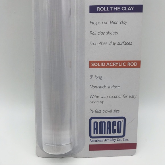Amaco Non-Stick Portable Poly Roller Clay Sculpting Tool Crafting Craft Clear - Picture 6 of 9